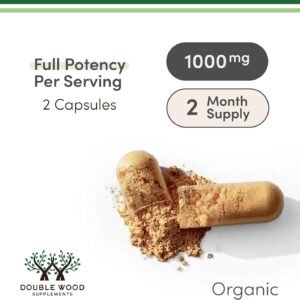 Organic Lions Mane Mushroom Capsules (120 Count), for Brain Support and Immune Health, Third Party Tested and Grown in The USA - by Double Wood - Image 4