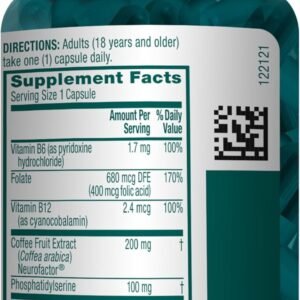 NEURIVA Plus Brain Supplement for Memory and Focus Clinically Tested Nootropics for Concentration for Mental Clarity, Cognitive Enhancement Vitamins B6, B12, Phosphatidylserine 30 Capsules - Image 24