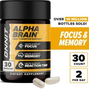 ONNIT Alpha Brain Nootropic Brain Supplement for Men & Women | Memory, Mental Clarity & Cognitive Improvement | Focus Capsules with L-Theanine, Vitamin B6 & Phosphatidylserine (30 Count) - Image 7