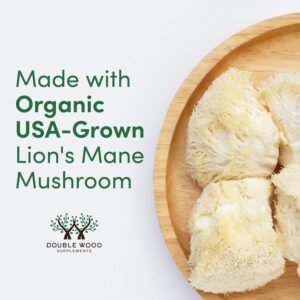 Organic Lions Mane Mushroom Capsules (120 Count), for Brain Support and Immune Health, Third Party Tested and Grown in The USA - by Double Wood - Image 5