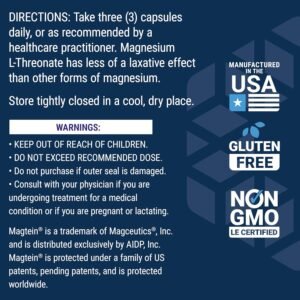 Life Extension Neuro-Mag Magnesium L-Threonate, Memory Health, Quick Thinking, Cognitive Health Support, Vegetarian, Non-GMO, 90 Vegetarian Capsules (144 mg from 2000 mg Magtein magnesium L-threonate - Image 8