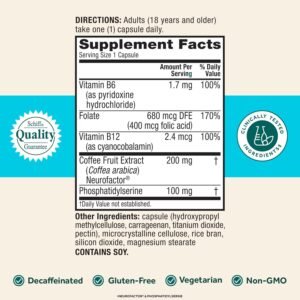 NEURIVA Plus Brain Supplement for Memory and Focus Clinically Tested Nootropics for Concentration for Mental Clarity, Cognitive Enhancement Vitamins B6, B12, Phosphatidylserine 30 Capsules - Image 4