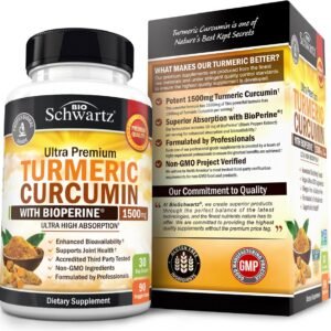 Turmeric Curcumin with Black Pepper Extract 1500mg - High Absorption Ultra Potent Turmeric Supplement with 95% Curcuminoids and BioPerine - Non GMO Tumeric Capsules for Joint Support - 90 Capsules - Image 7