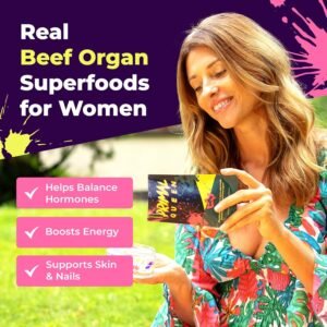 Female-Optimized Beef Organ Superfood Supplement (Beef Liver, Kidney, Heart, & 3 More) - 100% Grass Fed, Pasture Raised Cattle - Balance Hormones, Energy, & More for Women - Image 4