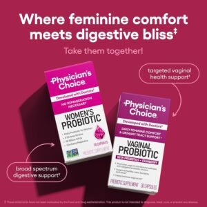Physician's CHOICE Probiotics for Women - PH Balance, Digestive, UT, & Feminine Health - 50 Billion CFU - 6 Unique Strains for Her - Organic Prebiotics, Cranberry Extract+ - Women Probiotic - 30 CT - Image 6