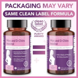 Intimate Rose Myo-Inositol & D-Chiro Inositol Supplement for Women - Hormone Balance & Ovarian Support for Women - Ideal 40:1 Ratio, Vitamin D3 + Ashwagandha - Image 9