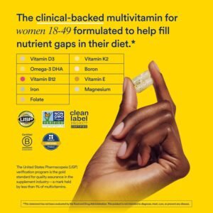 Ritual Multivitamin for Women 18+ with Vitamin D3 for Immune Support*, Omega 3 DHA, B12, Iron, Vegan, Gluten Free, Non GMO, USP Verified, 30 Day Supply, 60 Capsules - Image 3