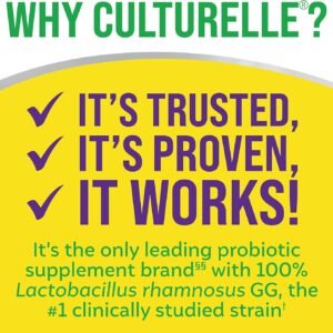 Culturelle Pro Strength Daily Probiotics For Digestive Health (2 Month Supply) with Prebiotics for Women & Men, Supports Occasional Diarrhea, Gas & Bloating, Gluten & Soy Free, 60 Count - Image 4