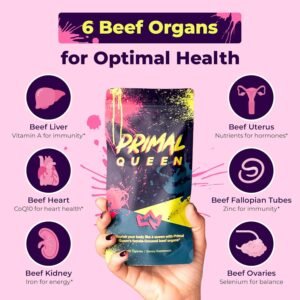 Female-Optimized Beef Organ Superfood Supplement (Beef Liver, Kidney, Heart, & 3 More) - 100% Grass Fed, Pasture Raised Cattle - Balance Hormones, Energy, & More for Women - Image 5