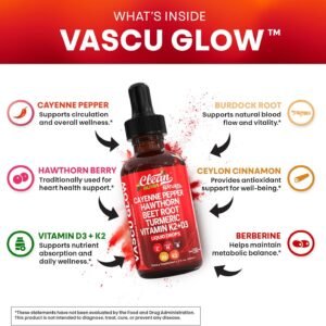 Clean Nutra Cayenne Pepper Drops Supplement Liquid + Hawthorn Berry, Vitamin D3 K2 Beet Root Powder, Ceylon Cinnamon, Turmeric Curcumin, Organic Panax Ginseng, Berberine Extract 1 Pack - Image 4